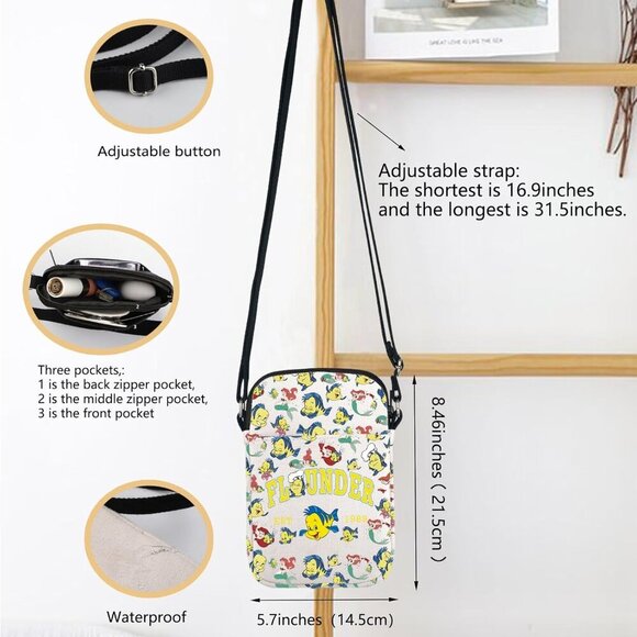 Lightweight and Water-Resistant Mermaid Inspired Shoulder Bag - Adjustable Strap - Picture 2 of 7